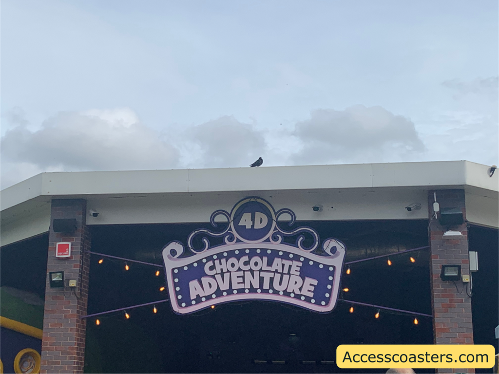 Image of the entrance sign for Cadbury 4D cinema