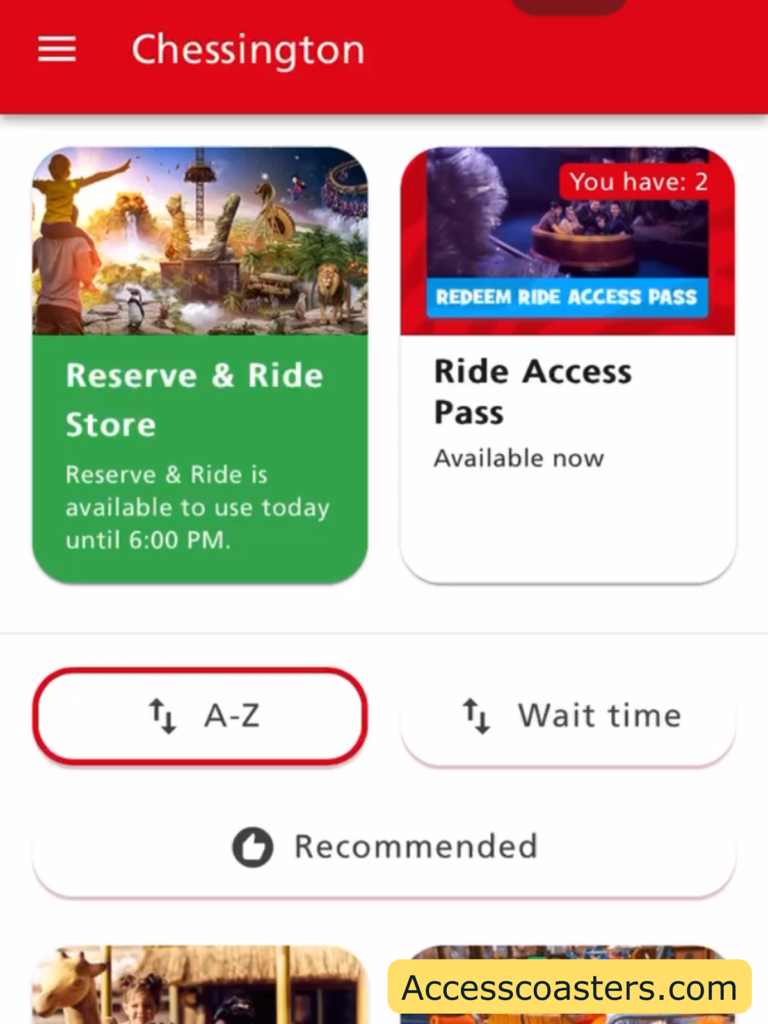 Image says ride access pass available.