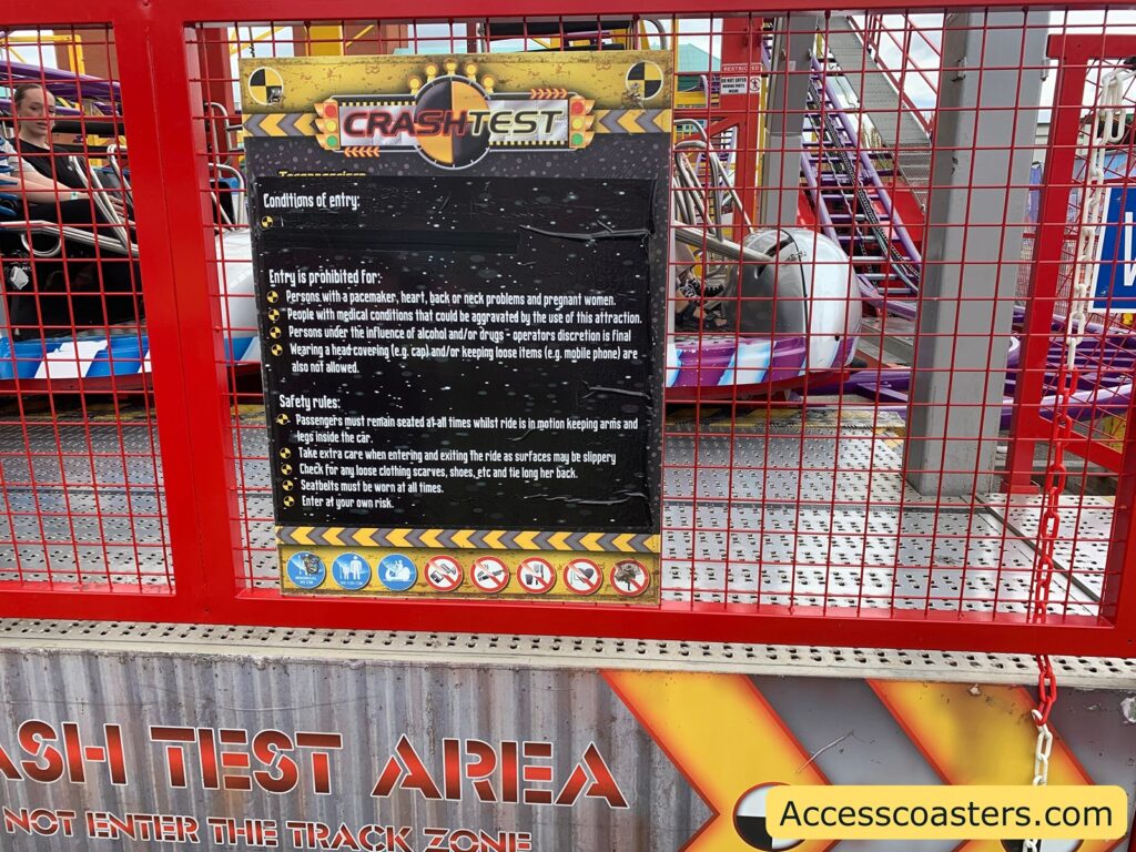 image shows rollercoaster Sarty sign