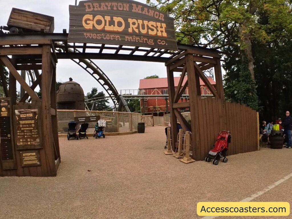 image shows entrance to gold rush area