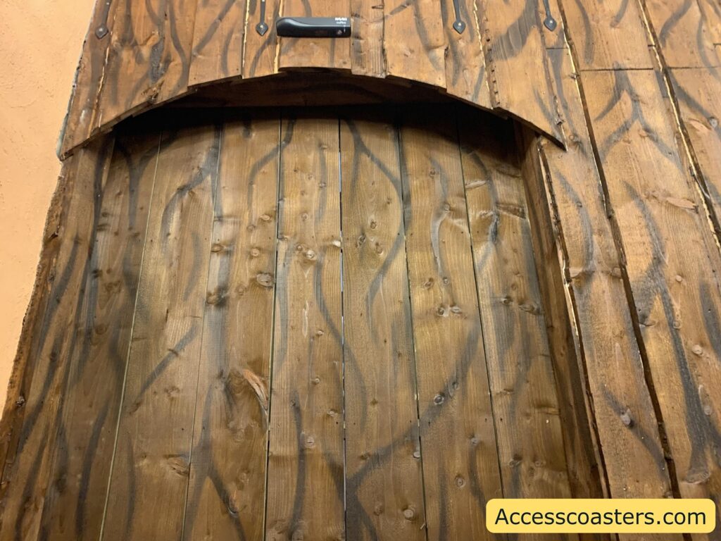 a big wooden automatic door 
