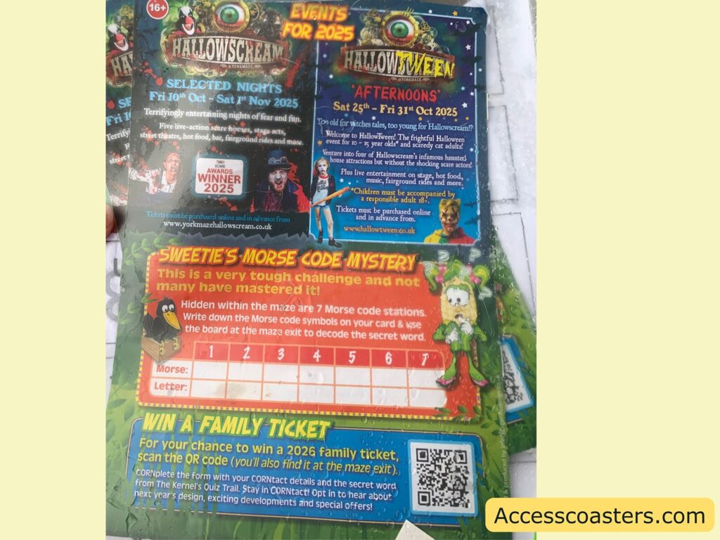 The middle section is titled "Sweetie's Morse Code Mystery" and presents a challenge to find 7 Morse code stations hidden in the maze. There are boxes to write down the Morse code and corresponding letters.