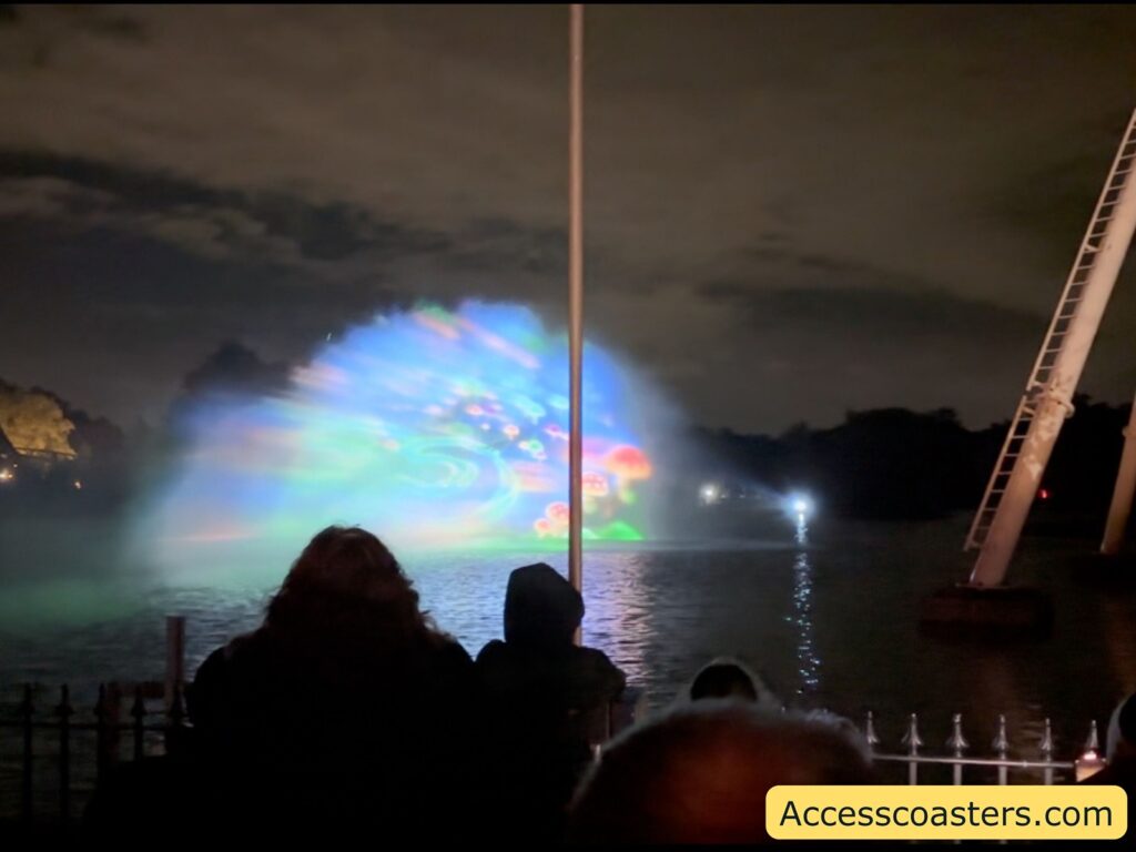 image of mushrooms progected onto the lake