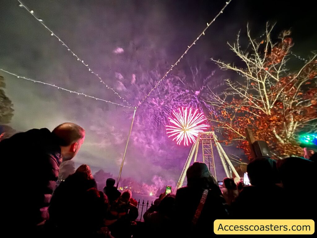 pink fireork in the sky