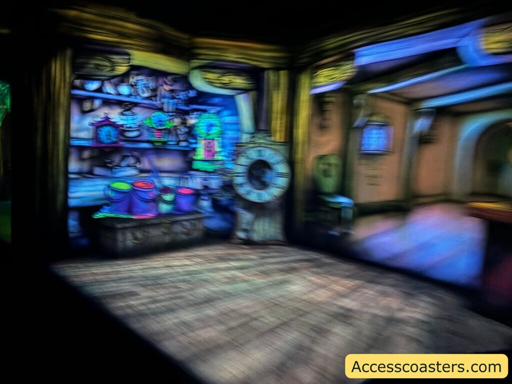 Vibrant fairy tale room filled with colorful decorations, resembling a classic storybook environment 