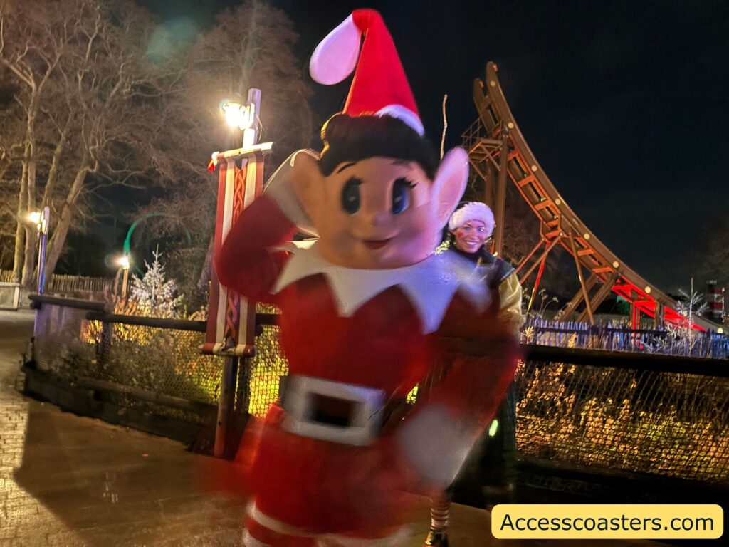 A cheerful elf posing for the camera 