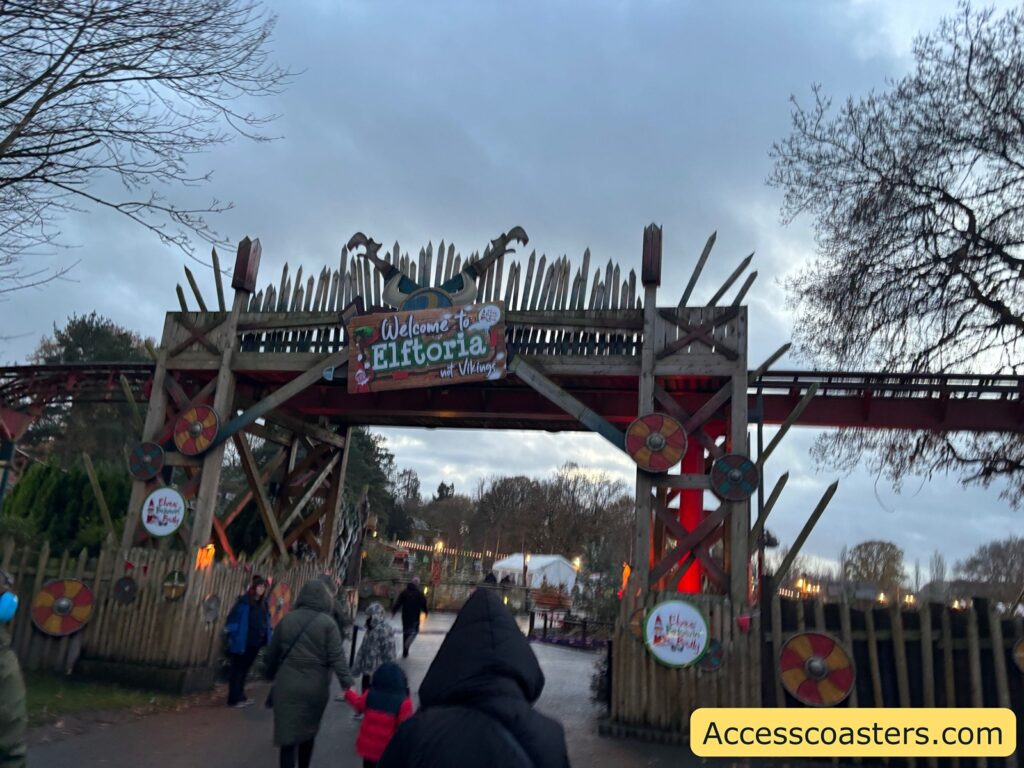 An entrance archway labelled "Welcome to Elftoria,"