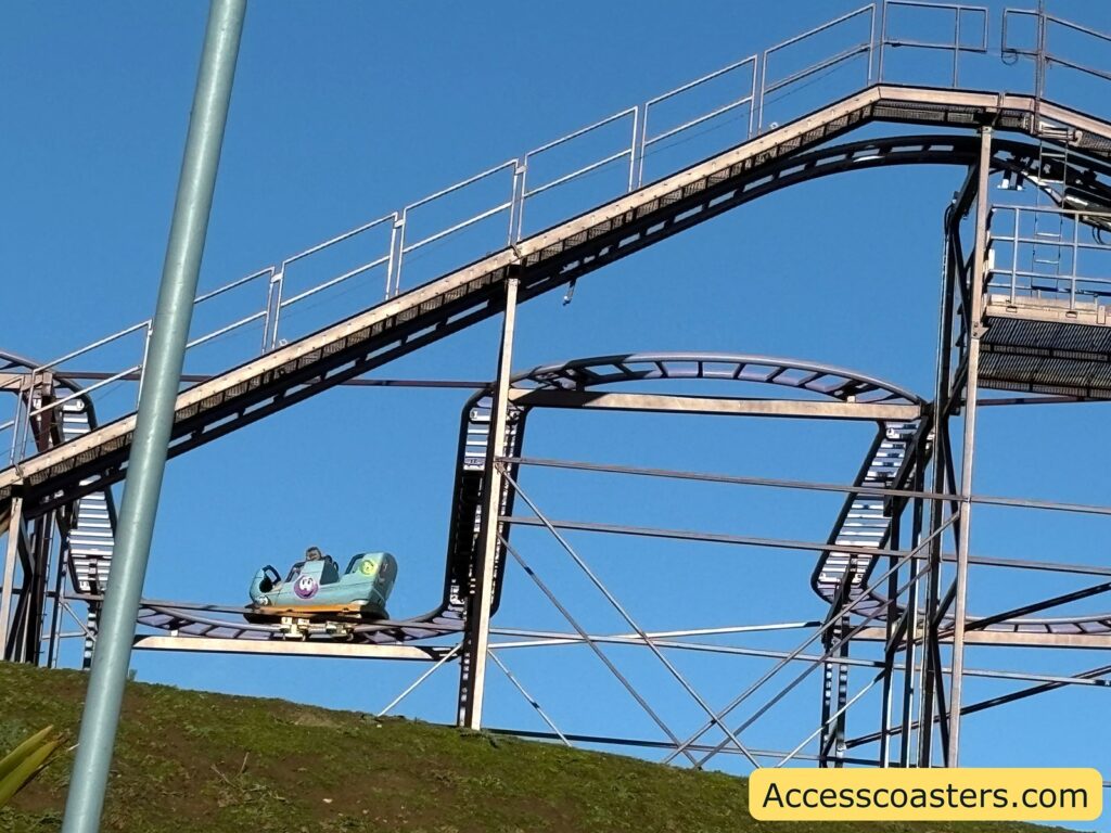 loser view of the roller coaster's track