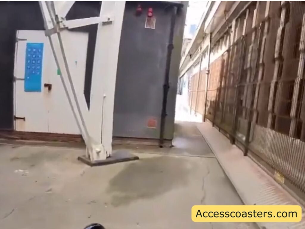 small level walkway between building and external wall