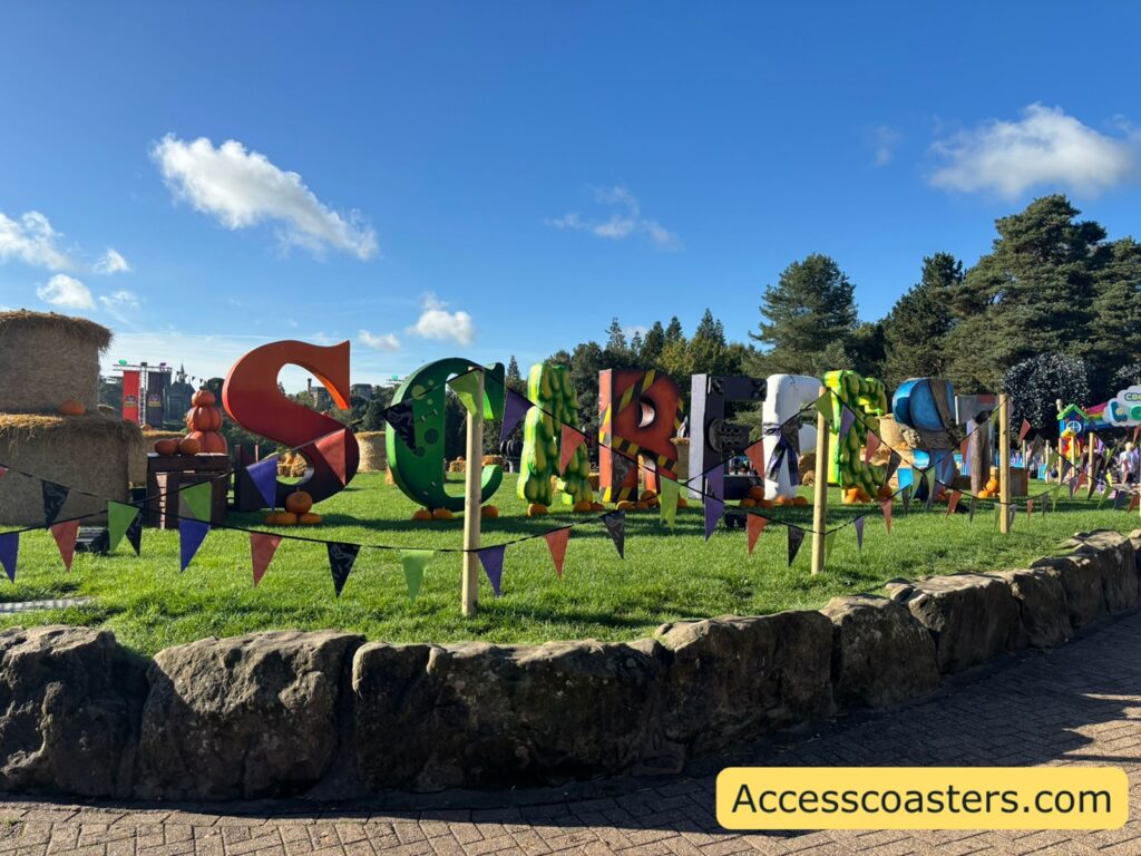 image of lawns with a a big Scarefest letters making a photo opportunity 